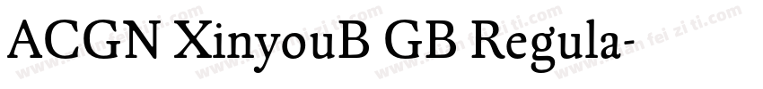 ACGN XinyouB GB Regula字体转换